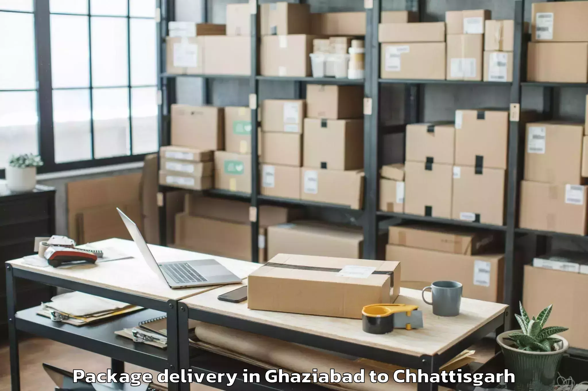 Easy Ghaziabad to Indira Kala Sangeet Vishwavidy Package Delivery Booking